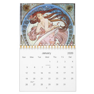 Calendario Alphonse Mucha Art