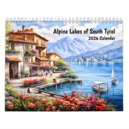 Calendario Alpine Lakes of South Tyrol – 2026 Calendar