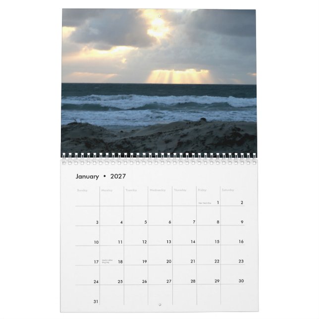 Calendario Alrededor de San Diego (Jan 2027)