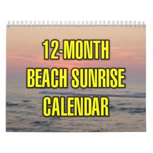 Calendario Amanecer en la playa de 12 meses