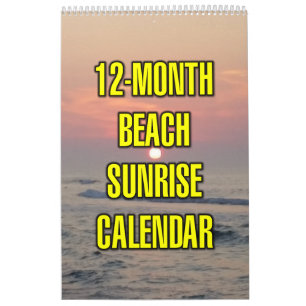 Calendario Amanecer en la playa de 12 meses