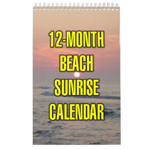 Calendario Amanecer en la playa de 12 meses