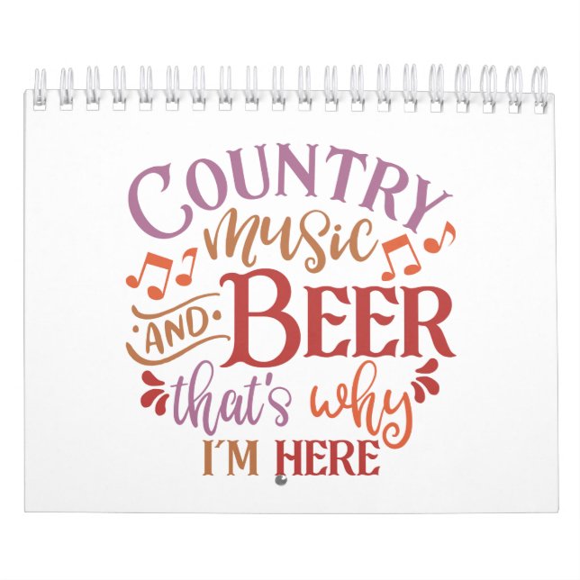 Calendario Amantes De La Música Country Y Beer Country (Tapa)