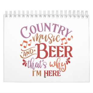 Calendario Amantes De La Música Country Y Beer Country