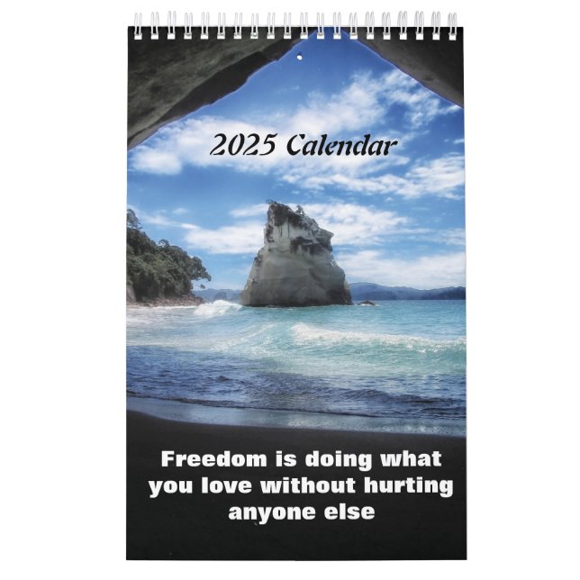 Calendario amantes de las cuevas de playa 2025 (Tapa)