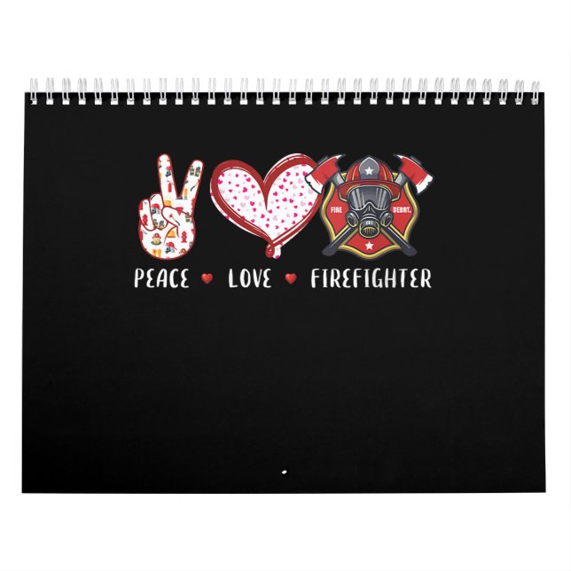 Calendario Amantes del bombero por la paz | Regalos de bomber (Tapa)