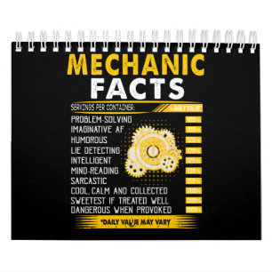 Calendario Amantes mecánicos  Hechos mecánicos