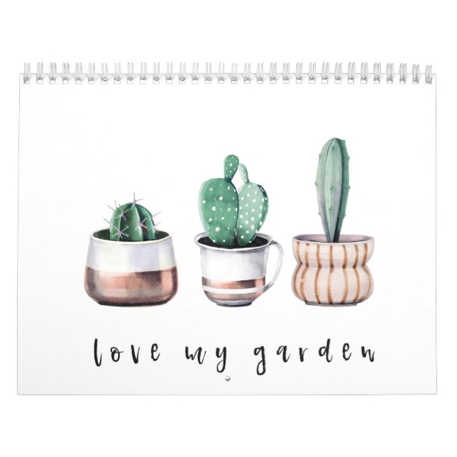Calendario Amar a mis cactus del jardín (Tapa)