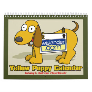 Calendario amarillo 2012 del perrito