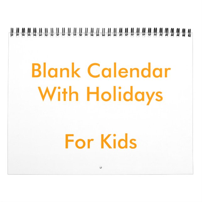 Calendario Amarillo En Blanco Con Vacaciones Para  (Tapa)