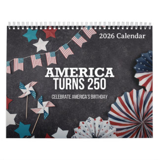 Calendario America Turns 250 2026 Semiquincentennial Calendar