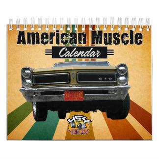 Calendario americano de los coches del músculo