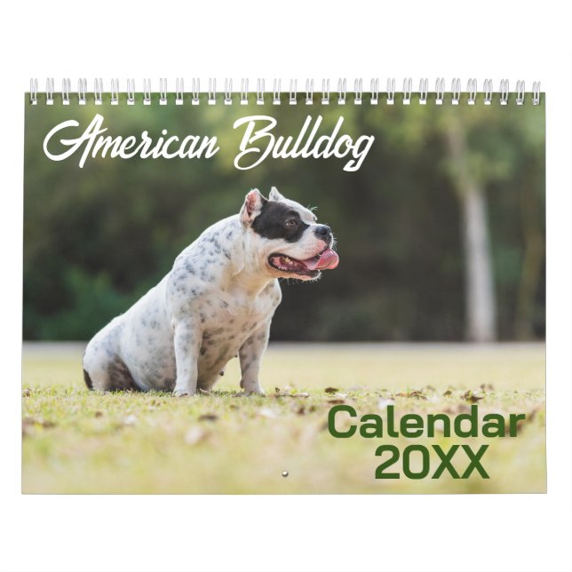 Calendario Americano de Perros de Bulldog 2026 (Tapa)