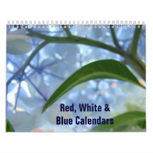 Calendario americano rojo blanco azul Comienza cua