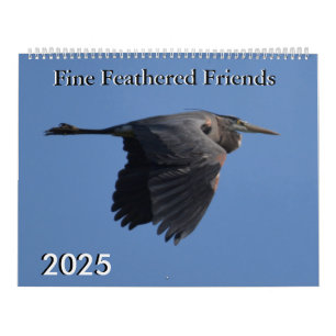 Calendario Amigos con plumas finas 2025