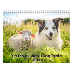 Calendario Amigos de la Granja – Animales Viviendo Juntos