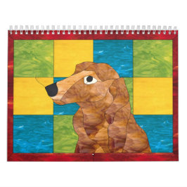 Calendario Amo Dachshunds miniatura del pelo largo 12 MESes