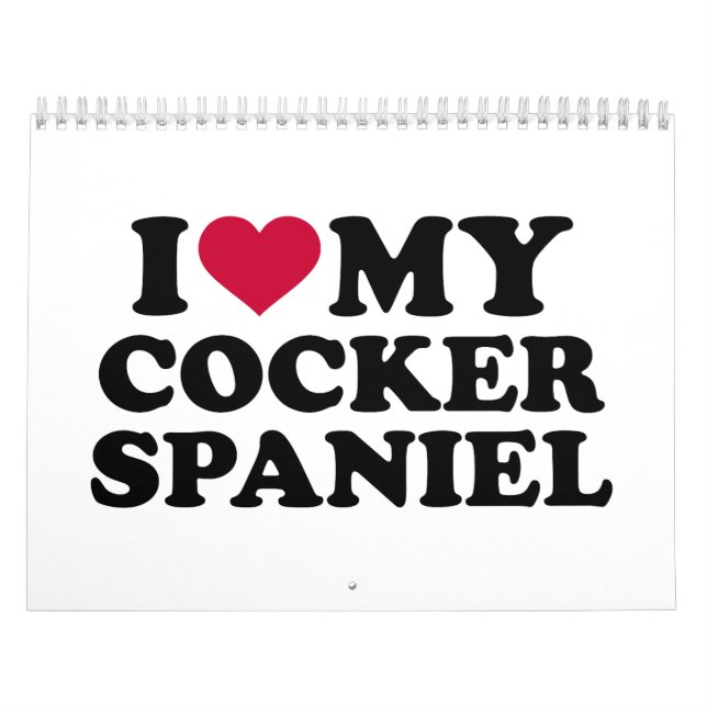 Calendario Amo mi cocker spaniel (Tapa)