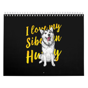 Calendario Amo Mi Husky Siberiano   Regalo de los amantes de 