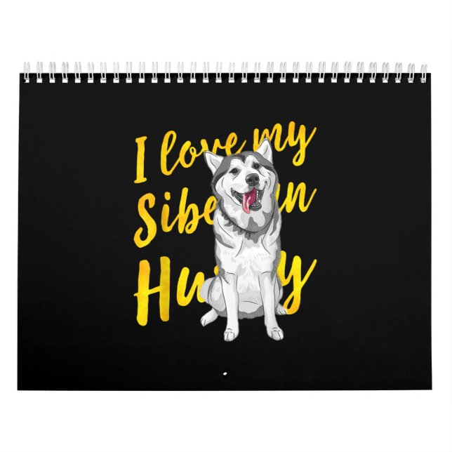 Calendario Amo Mi Husky Siberiano | Regalo de los amantes de  (Tapa)