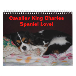 Calendario ¡Amor arrogante del perro de aguas de rey Charles!