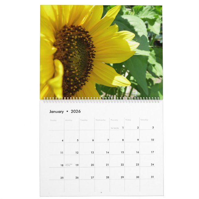 Calendario Amor del girasol (Jan 2026)