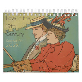 Calendario Amor vintage en los recién casados del siglo XIX
