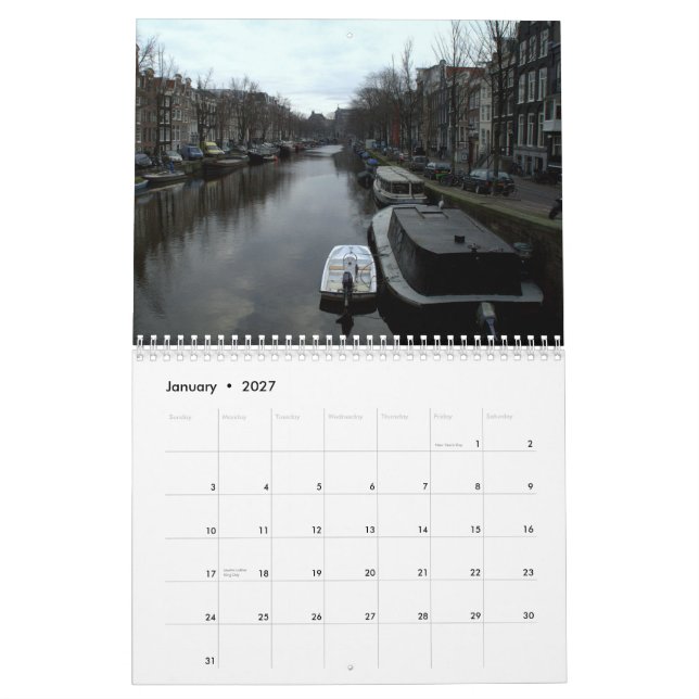 Calendario Amsterdam 2016 (Jan 2027)