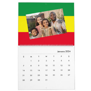 Calendario Añadir la foto   Bandera rastafari africana de Eti