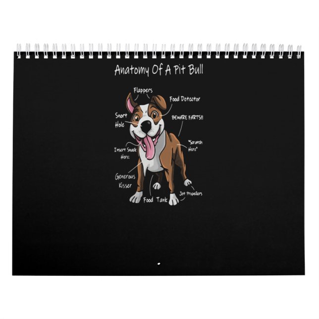 Calendario Anatomía de un Pitbull (Tapa)