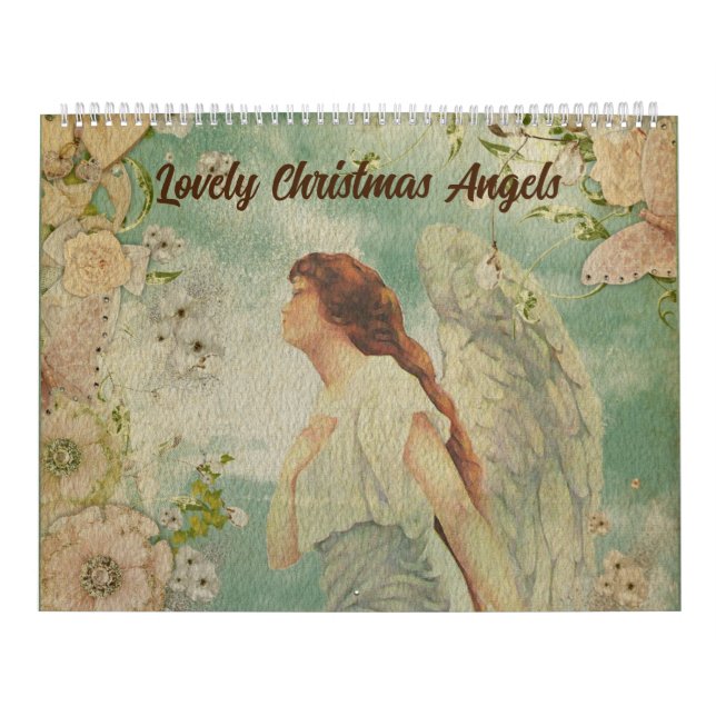 Calendario Ángel White Flowers Blue Sky (Tapa)