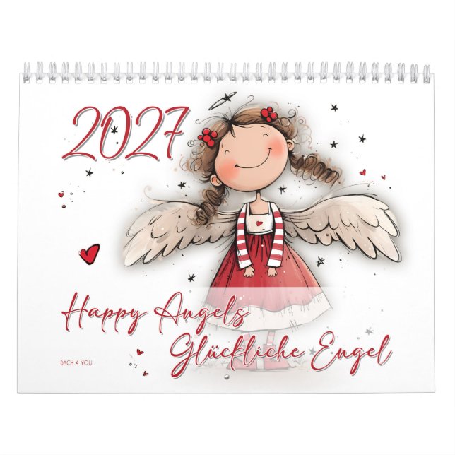 Calendario Ángeles Felices – Glückliche Engel 2027 (Tapa)