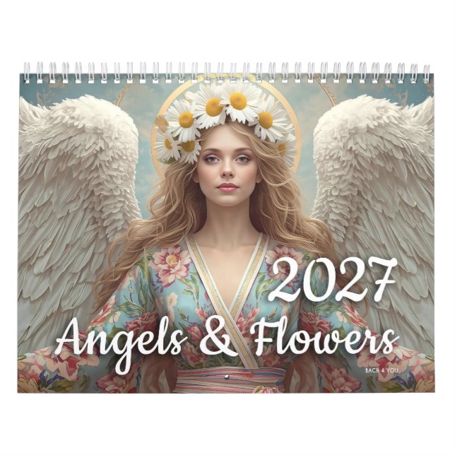 Calendario Ángeles y Flores 2027 (Tapa)