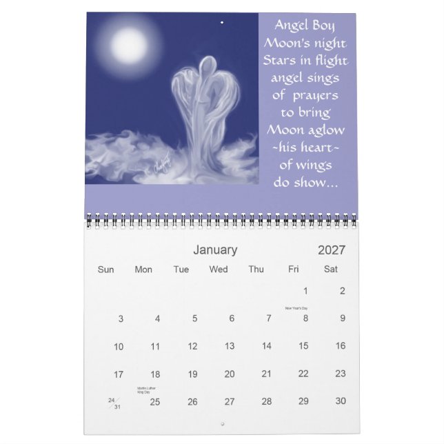 Calendario Angelic Times (Jan 2027)