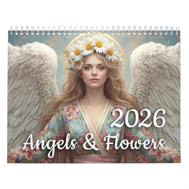 Calendario Angels & Flowers 2026 (Tapa)