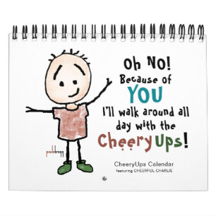 Calendario Animación alegre y feliz, Personalizado Stickman