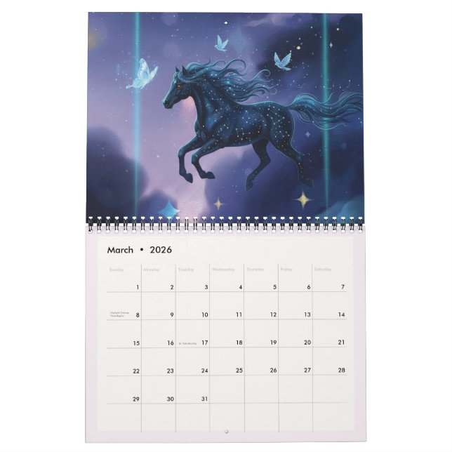 Calendario Animal Calendar 2026 Fantasy Animal Galaxy Night   (Mar 2026)