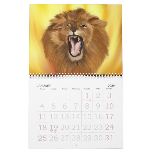Calendario Animal de 2013 (Jan 2026)