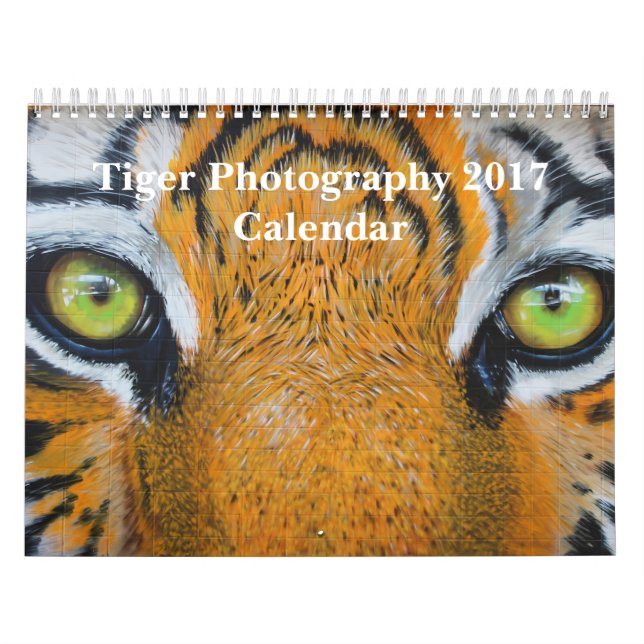 Calendario Animal salvaje fotográfico de tigres 2017 (Tapa)