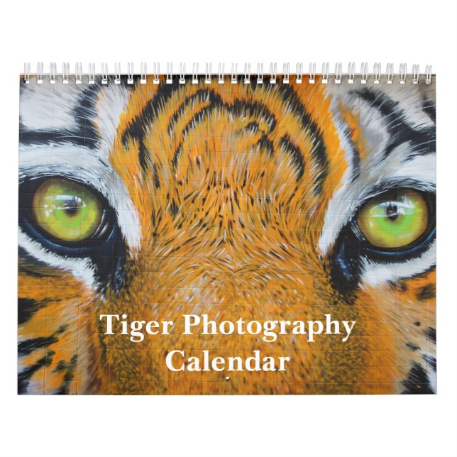 Calendario Animal salvaje fotográfico de tigres 2025 (Tapa)
