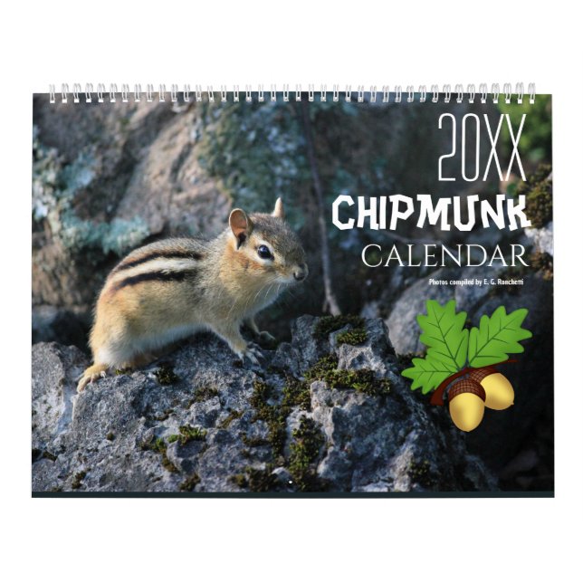 Calendario Animalejo de fauna ardilla linda   (Tapa)
