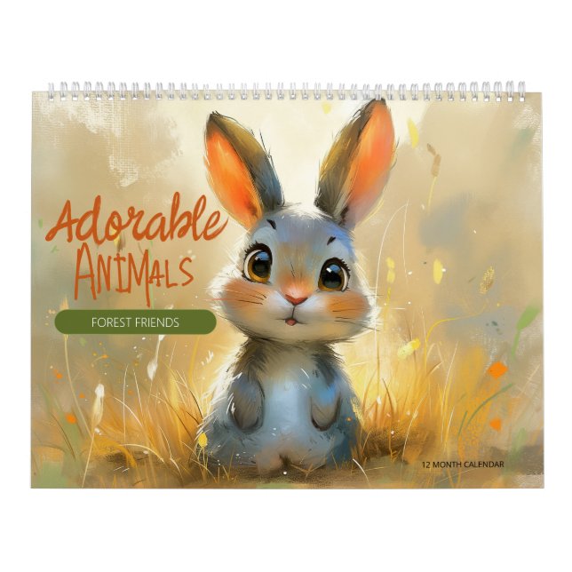 Calendario Animales adorables: Amigos del bosque 1 (Tapa)