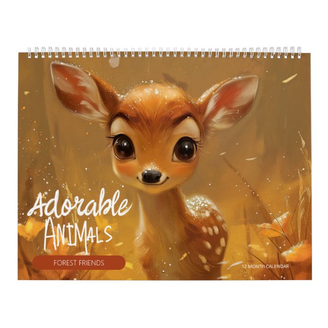 Calendario Animales adorables: Amigos del bosque 2 (Tapa)