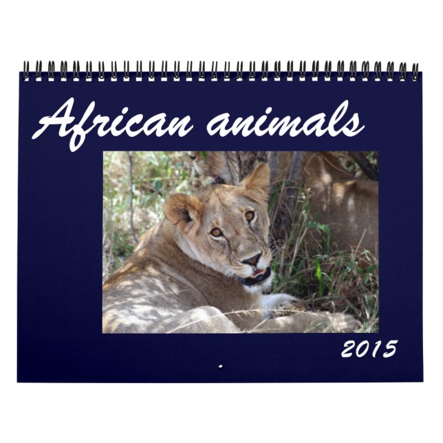 Calendario animales africanos 2015 (Tapa)