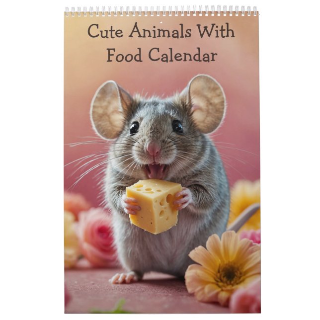 Calendario Animales Con Comida 2025 (Tapa)