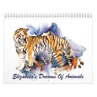 Calendario Animales de Acuarela Personalizados con Estilo