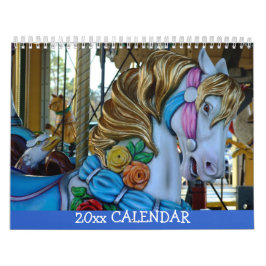 Calendario Animales de carrusel, rana de gallo de gato