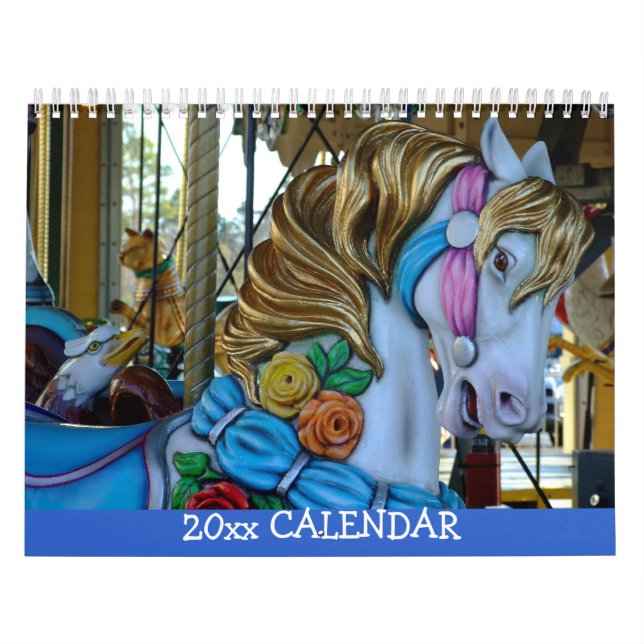Calendario Animales de carrusel, rana de gallo de gato (Tapa)