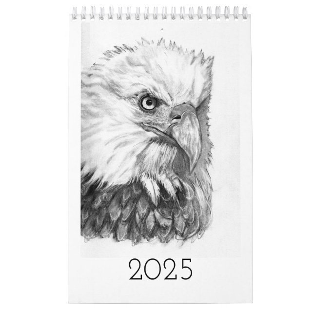 Calendario Animales dibujados a mano monocromos (Tapa)