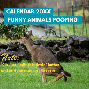 Calendario Animales Divertidos Defecando 2027 Personalizado